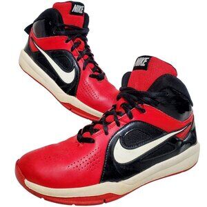 Nike Team Hustle 6Y Youth Mid Top Authentic Basketball Sneaker Shoes 599187-600